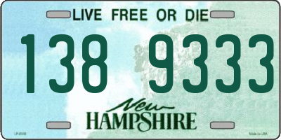 NH license plate 1389333