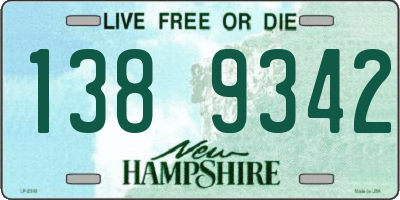 NH license plate 1389342