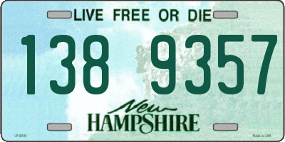 NH license plate 1389357