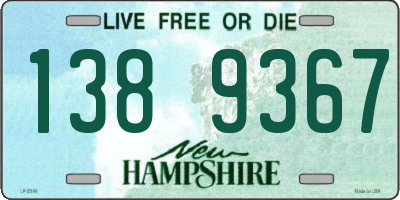 NH license plate 1389367