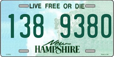 NH license plate 1389380