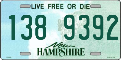 NH license plate 1389392
