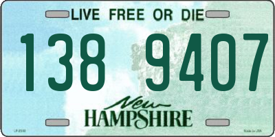 NH license plate 1389407