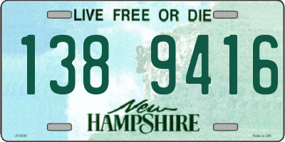 NH license plate 1389416