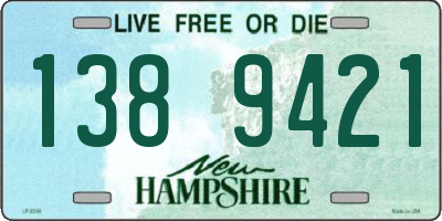 NH license plate 1389421