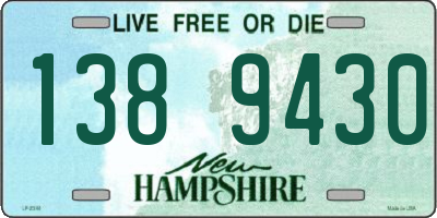 NH license plate 1389430