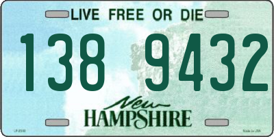 NH license plate 1389432