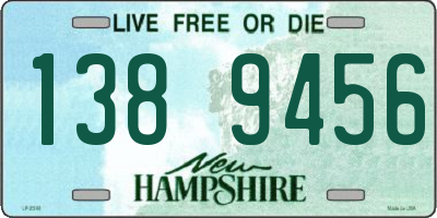 NH license plate 1389456