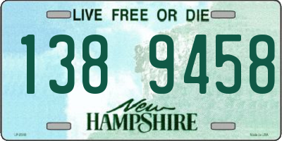 NH license plate 1389458