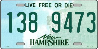 NH license plate 1389473
