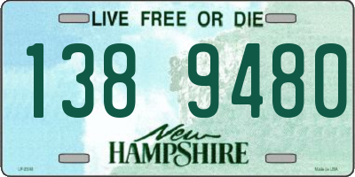 NH license plate 1389480