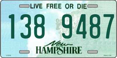 NH license plate 1389487