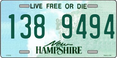 NH license plate 1389494