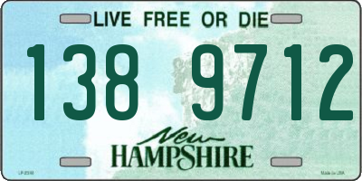 NH license plate 1389712