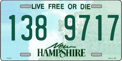 NH license plate 1389717