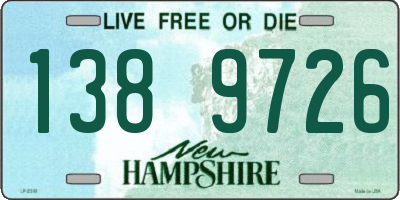 NH license plate 1389726