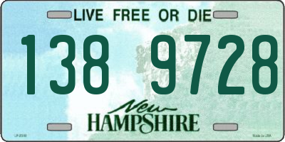 NH license plate 1389728