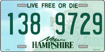 NH license plate 1389729