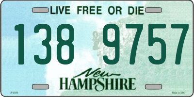 NH license plate 1389757