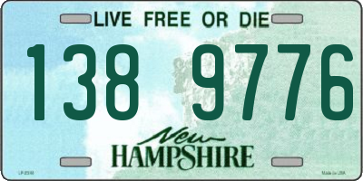 NH license plate 1389776