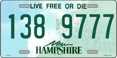 NH license plate 1389777