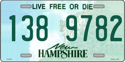 NH license plate 1389782