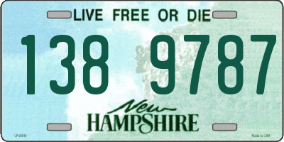NH license plate 1389787