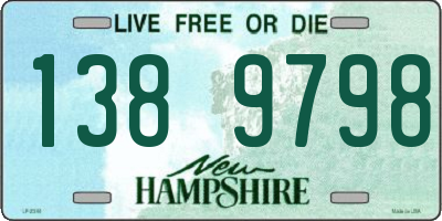 NH license plate 1389798