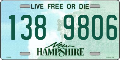 NH license plate 1389806