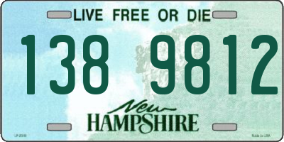 NH license plate 1389812