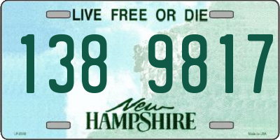 NH license plate 1389817