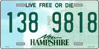 NH license plate 1389818