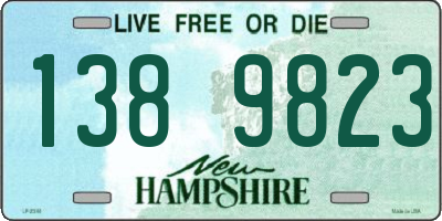 NH license plate 1389823