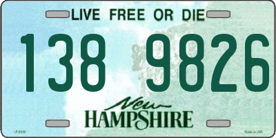 NH license plate 1389826