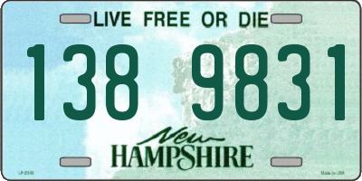 NH license plate 1389831