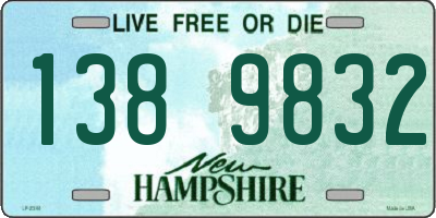 NH license plate 1389832