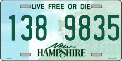 NH license plate 1389835