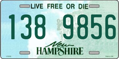 NH license plate 1389856