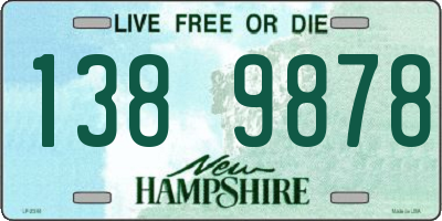 NH license plate 1389878