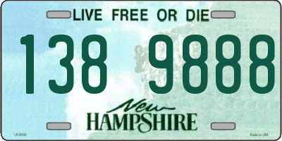 NH license plate 1389888