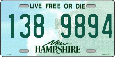 NH license plate 1389894