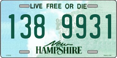 NH license plate 1389931