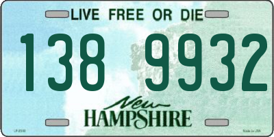 NH license plate 1389932