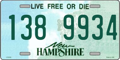 NH license plate 1389934