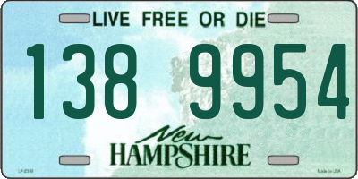 NH license plate 1389954