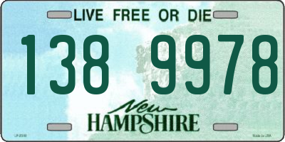 NH license plate 1389978