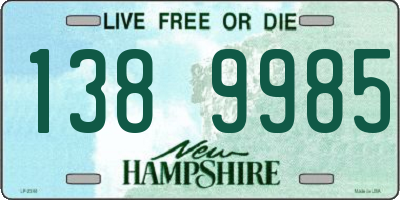 NH license plate 1389985
