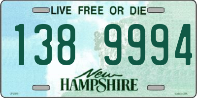 NH license plate 1389994