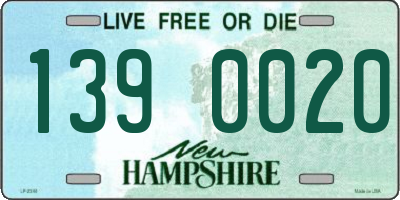 NH license plate 1390020