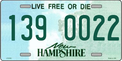 NH license plate 1390022